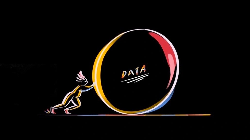 A stylized graphic representing data streams flowing into a central AI core, with Publicis and LiveRamp logos subtly integrated.