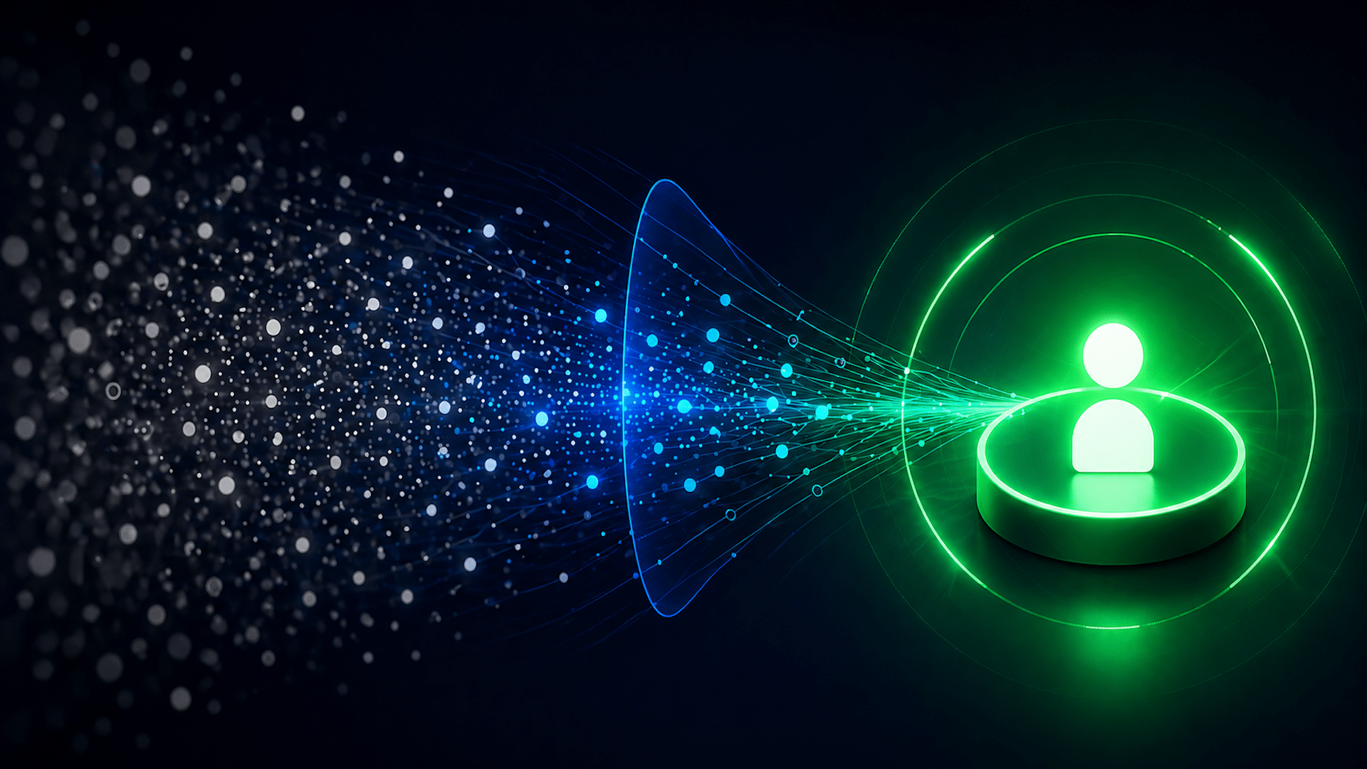 Illustration of a stylized brain with glowing connections, representing AI and intelligence, with a magnifying glass focusing on the word 'Belief' over a graph showing upward trends.