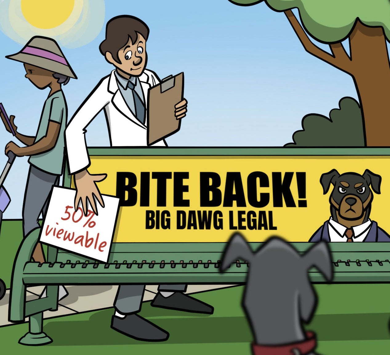 AdExchanger comic strip depicting a marketer overwhelmed by conflicting benchmarking charts from adtech vendors