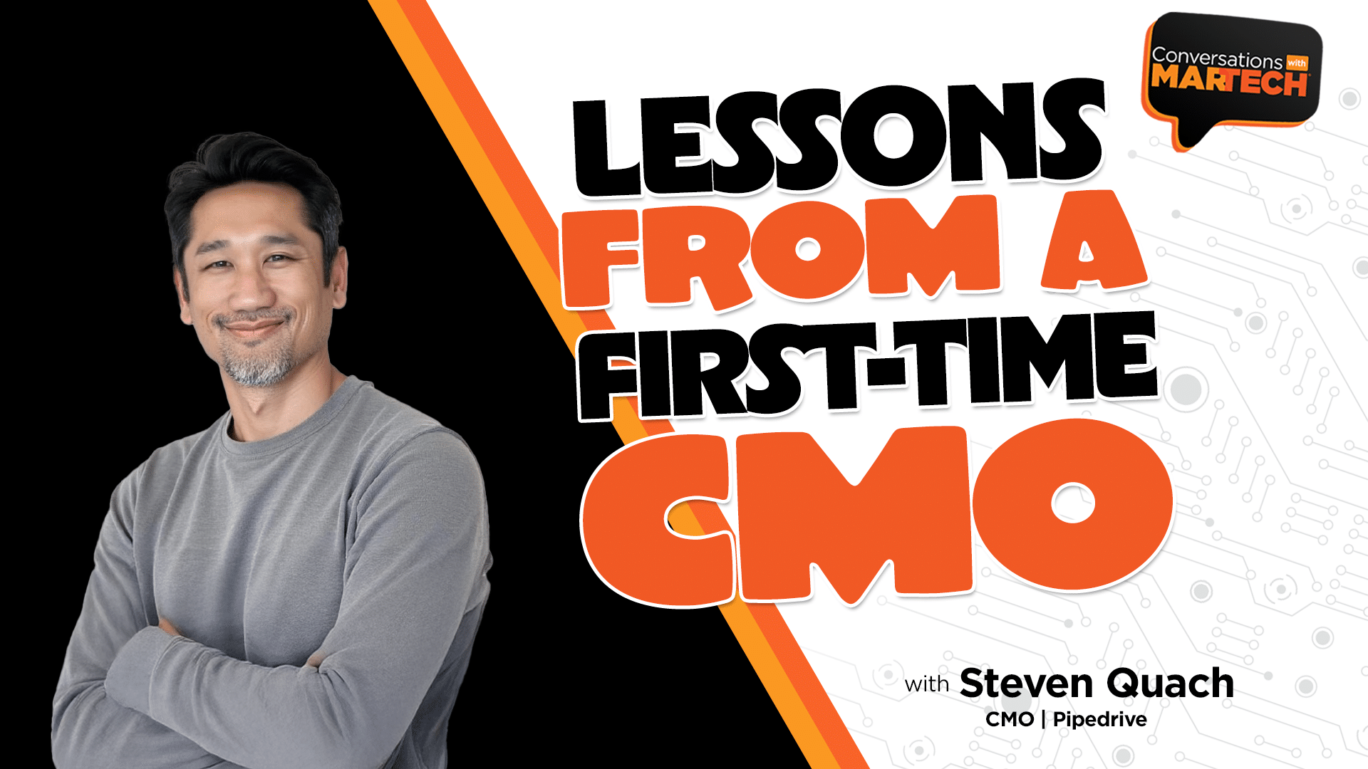 Steven Quach, Pipedrive CMO, speaking on AI and marketing challenges