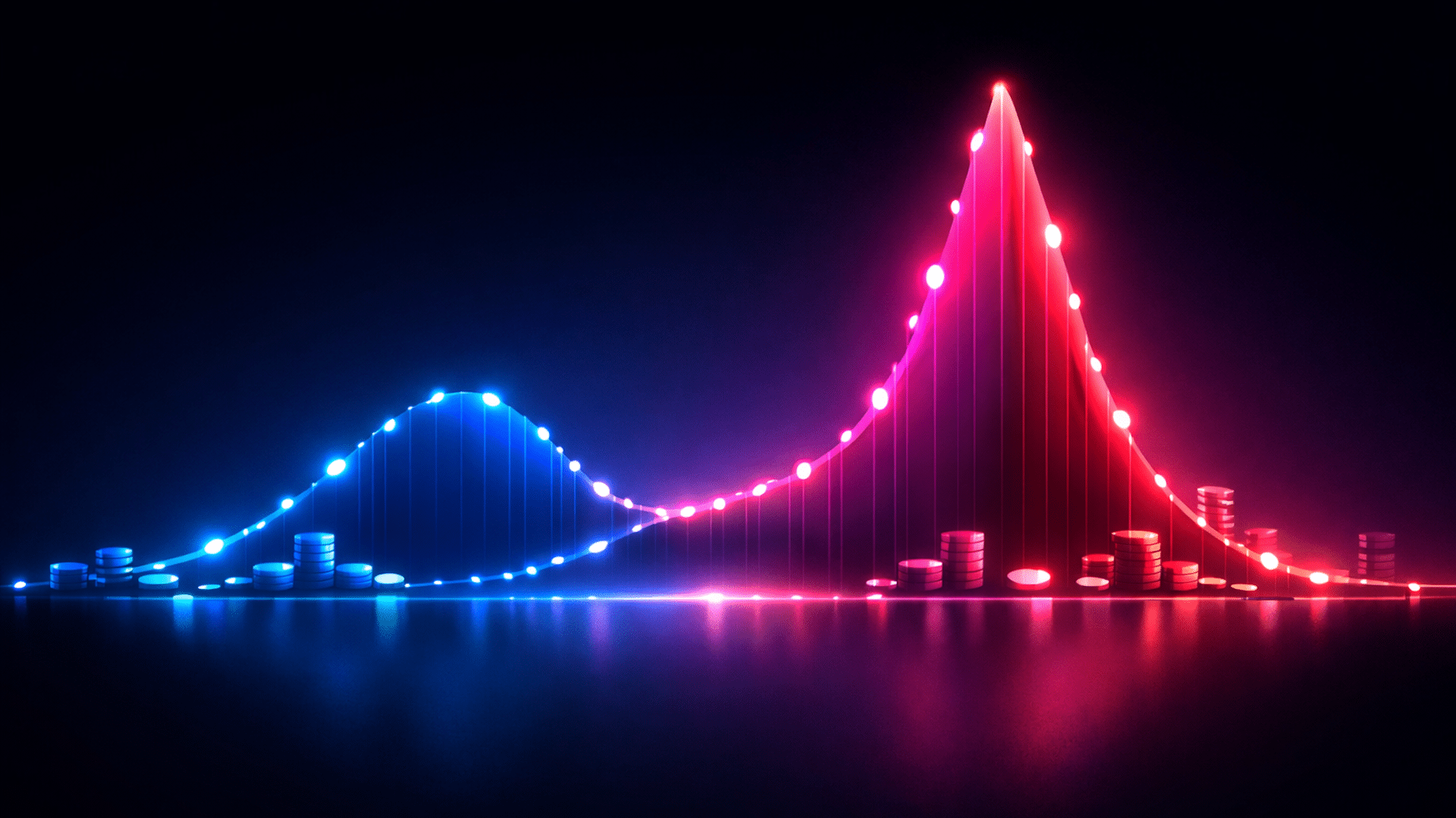 A split road diverging into two paths, one ascending sharply, representing the diverging PPC salary trends.