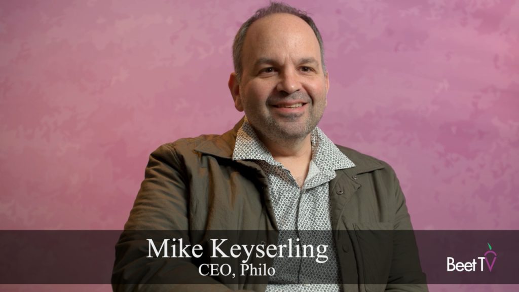 Philo CEO Mike Keyserling speaking at a conference