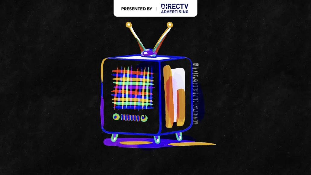 A graphic representing the convergence of TV and digital advertising infrastructure, with interconnected nodes and data streams.